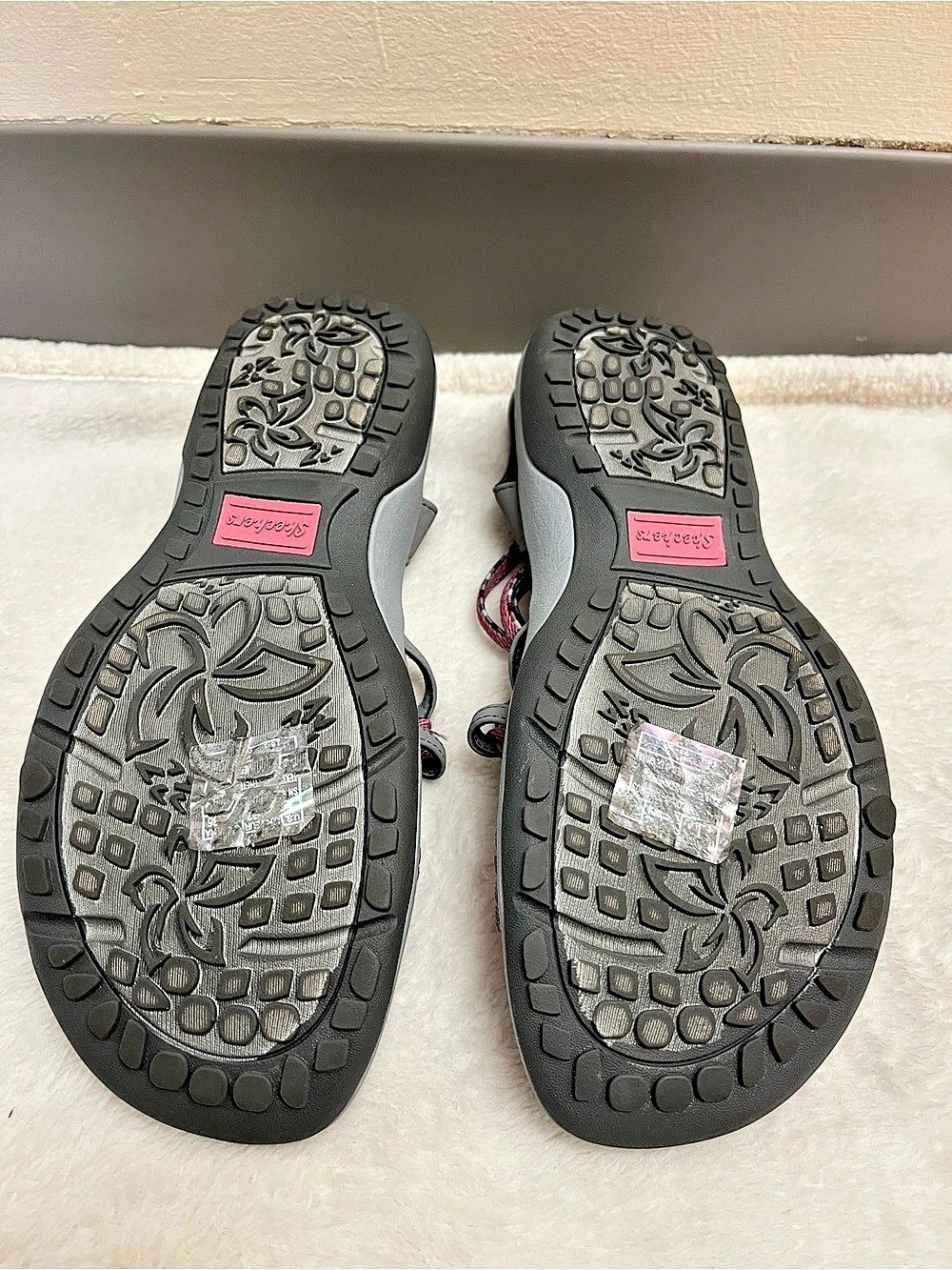 Skechers Reggae Strappy Sandals Gray & Pink Size 7 - Picture 7 of 12